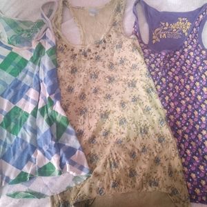 Three sz med tank tops